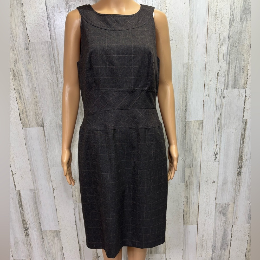 Donna Morgan Windowpane‎ Plaid Sheath Dress